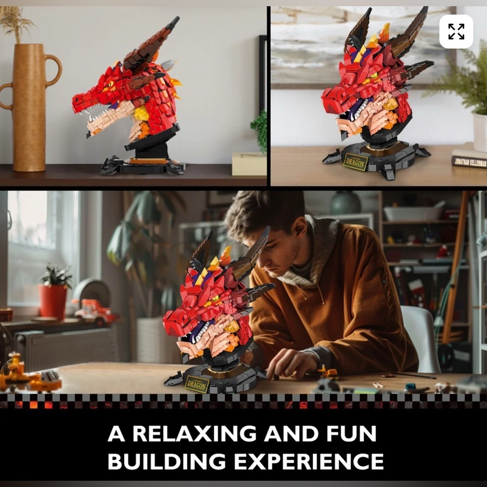 Dragon Building Kit - Red and Black